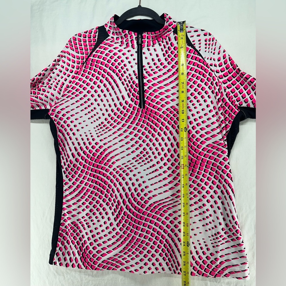 Tail Womens XXL Geometric Long‎ Sleeve 1/4 Zip Pullover Golf Shirt Activewear - Picture 5 of 8